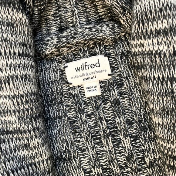 Aritzia Wilfred Flaubert Cardigan Sweater Duster Heathered Grey Draped Size  XS - Picture 10 of 14